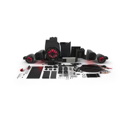 Rockford Fosgate RZR19RCPXP-STG4 Audio Kit: Ride Command 3-Way Interface, 1500-Watt Amp, Front Speakers, M1 Color Optix 10 Rockford Fosgate RZR19RCPXP-STG4 Audio Kit: Ride Command 3-Way Interface, 1500-Watt Amp, Front Speakers, M1 Color Optix 10
